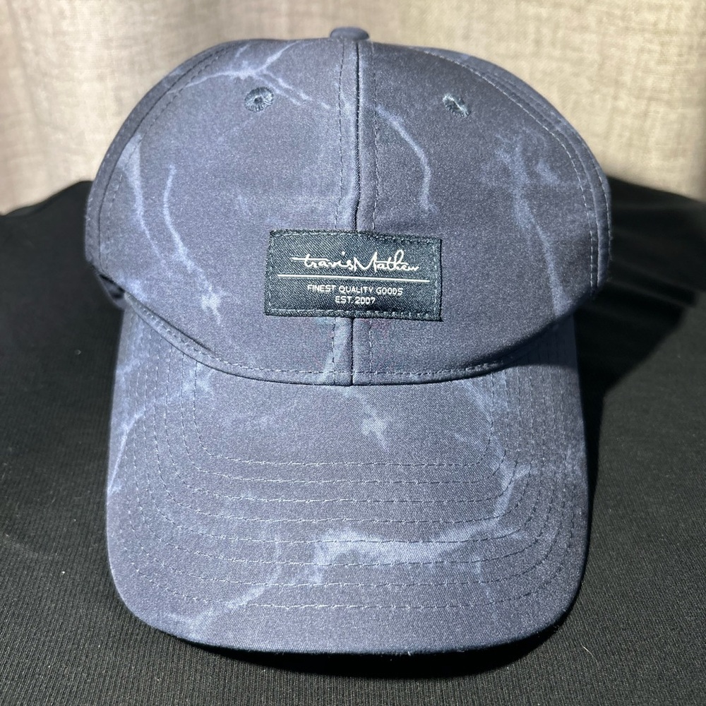 Travis Matthew Golf Adjustable Snapback Hat Cap Patch Blue Tie Dye All Over